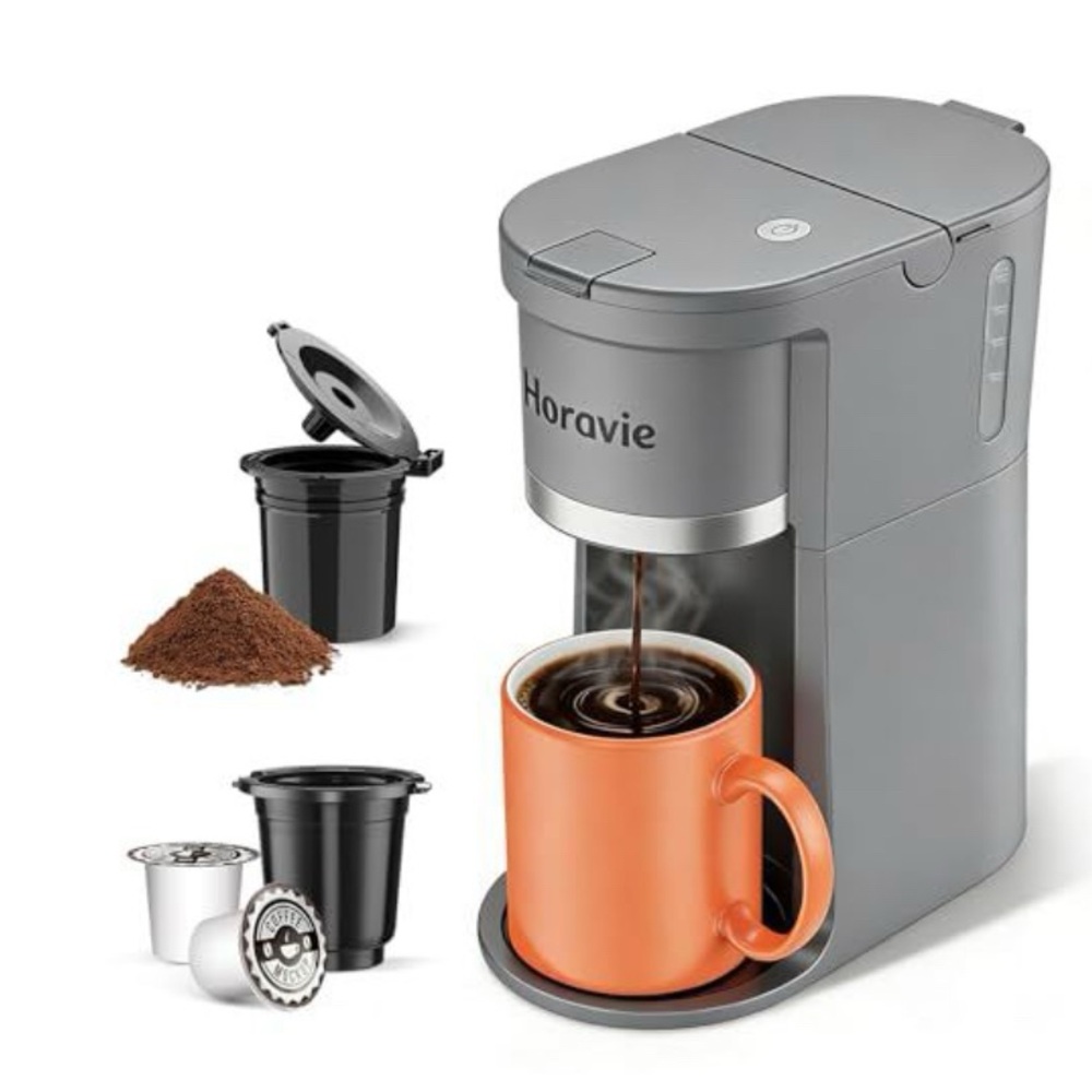 Horavie Single-Serve Coffee Maker in Gray